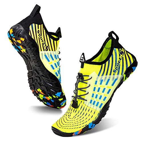 Image of WateLves Water Shoes Mens Womens Beach Swim Shoes Quick-Dry Aqua Socks Pool Shoes for Surf Yoga Water Aerobics