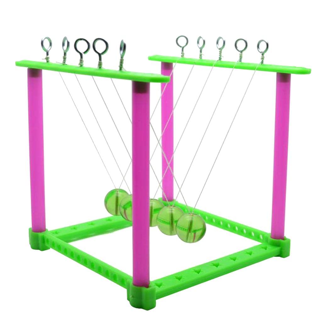 UJEAVETTEDIY Hand-On Assembly Newtonâ€™S Cradle Balance Ball Model Set Students Children Science Nature Experiment Fun Play & Learn Home Ornaments
