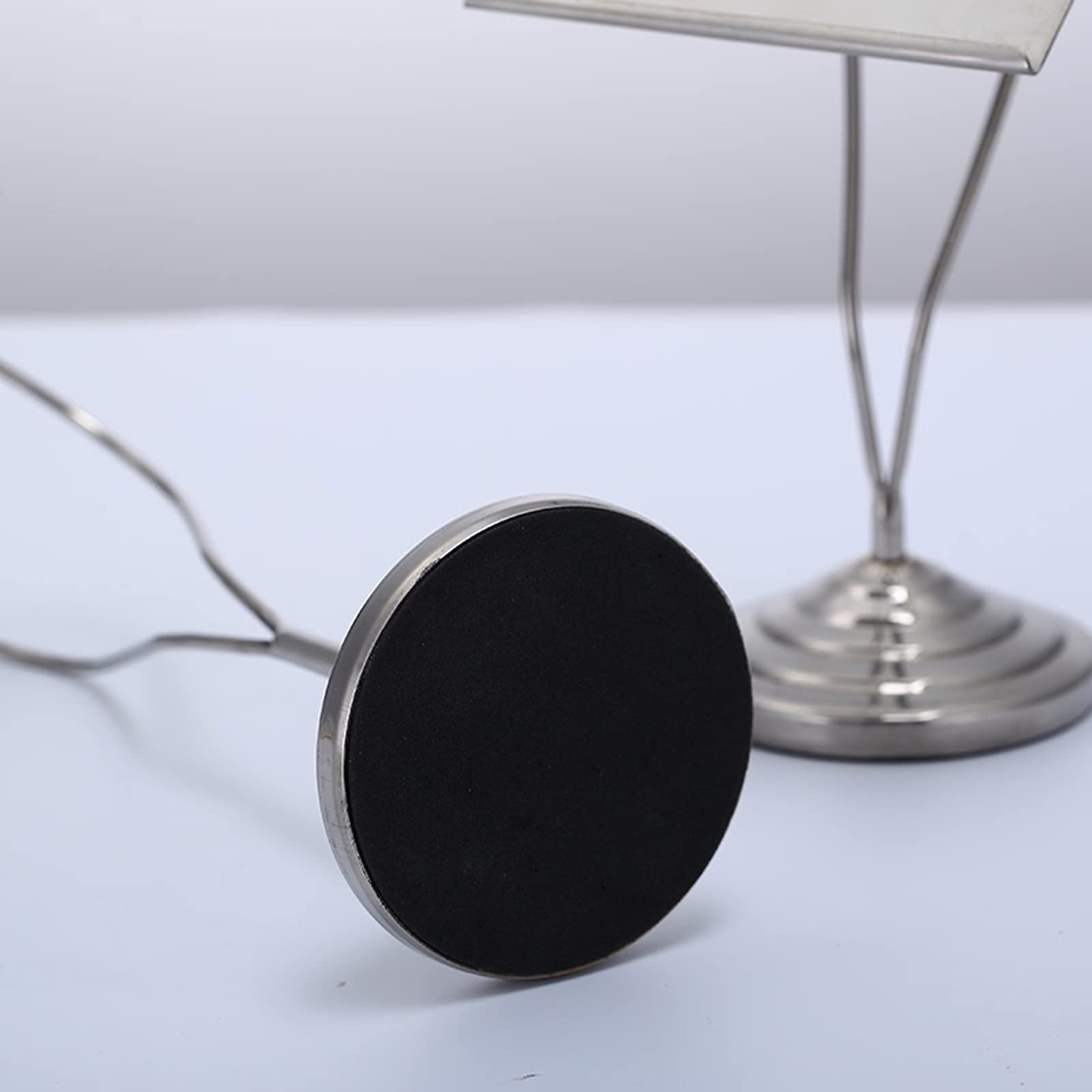 Elegante soporte para tarjetas de visita de acero inoxidable, elegante estante de mesa y soporte para menú, organizador de escritorio profesional para uso doméstico y de oficina, diseño duradero y
