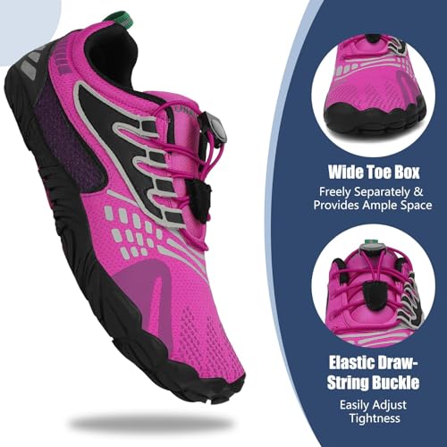 Image of SAGUARO Womens Mens Barefoot Shoes Minimalist Trail Runner Wide Toe Box Zero Drop Outdoor Cross Training Shoe