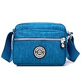 Material: Mujer Bolso Bandolera Vintage Messenger Bag es Nylon de calidad alta y cuero genuino parte. 100% producto nuevo, duradero y resistente.