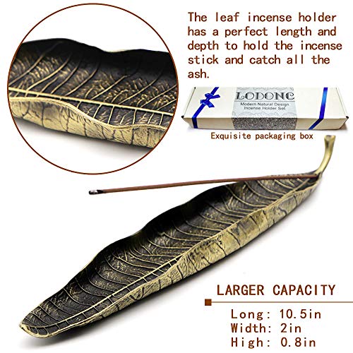 Incense Holder Set - Leaf And Snail Incense Burner,Incense Holders For Sticks Ash Catcher,Durable Zinc Alloy Materia,Modern Natural Design,Incense Ash Catcher Tray,Best For Meditation,Yoga,Home,Office #TOP3