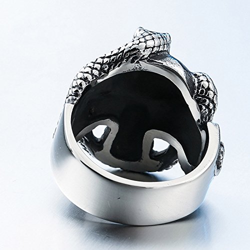 Image of Genuine Stainless Steel Ring Jewelry for Men Fashion Punk Biker Skull Rings