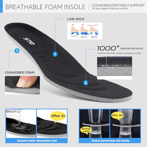 STQ Orthopedic Shoes Women Running Walking Sneakers Cushion Non Slip Tennis Shoe Black 64