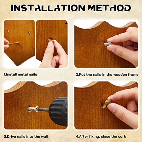 Support mural en bois pour épée de collection authentique marron - 8