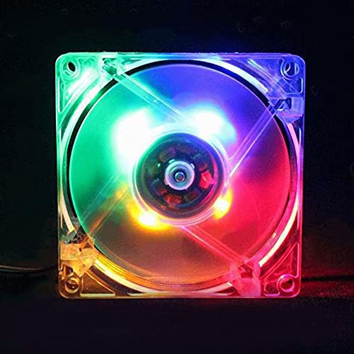 Ventilateur PC 80mm LED bleu 12V pour boîtier d'ordinateur de bureau - 2