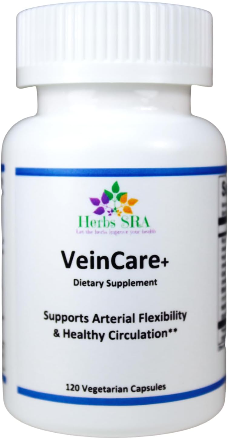 Natural Support for Healthy Veins – Rutin, Horse Chestnut, Grape Seed, Bilberry, Nattokinase – Promotes Optimal Vein Function – Circulation Support