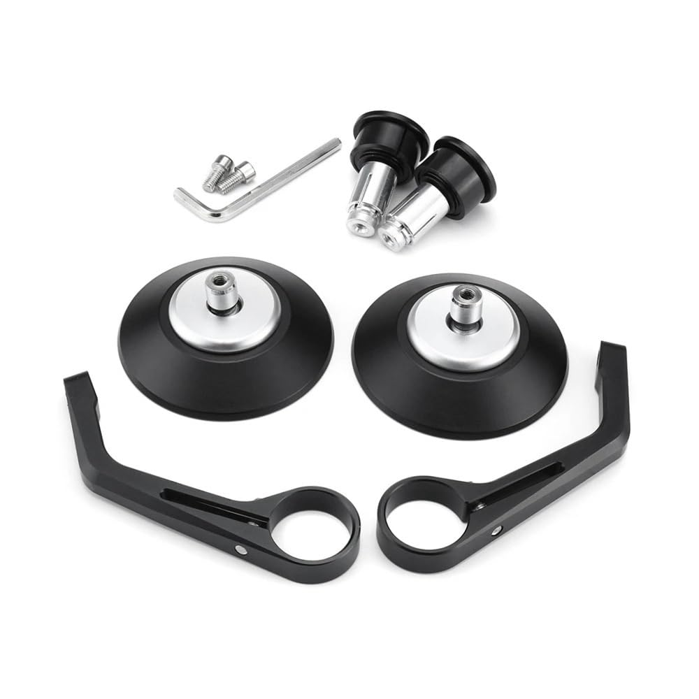Specchietto Retrovisore Per Moto Nero 7/8" Rotondo CNC Racer Parts Laterale Per Motocicletta Bar End