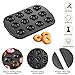 CHEFMADE Mini Donut Baking Pans, Non-Stick 12-Cavity Donut Pan, Carbon Steel Cake Baking Pan - BPA Free Mini Bagel Pan, Oven, Microwave, Freezer Safe