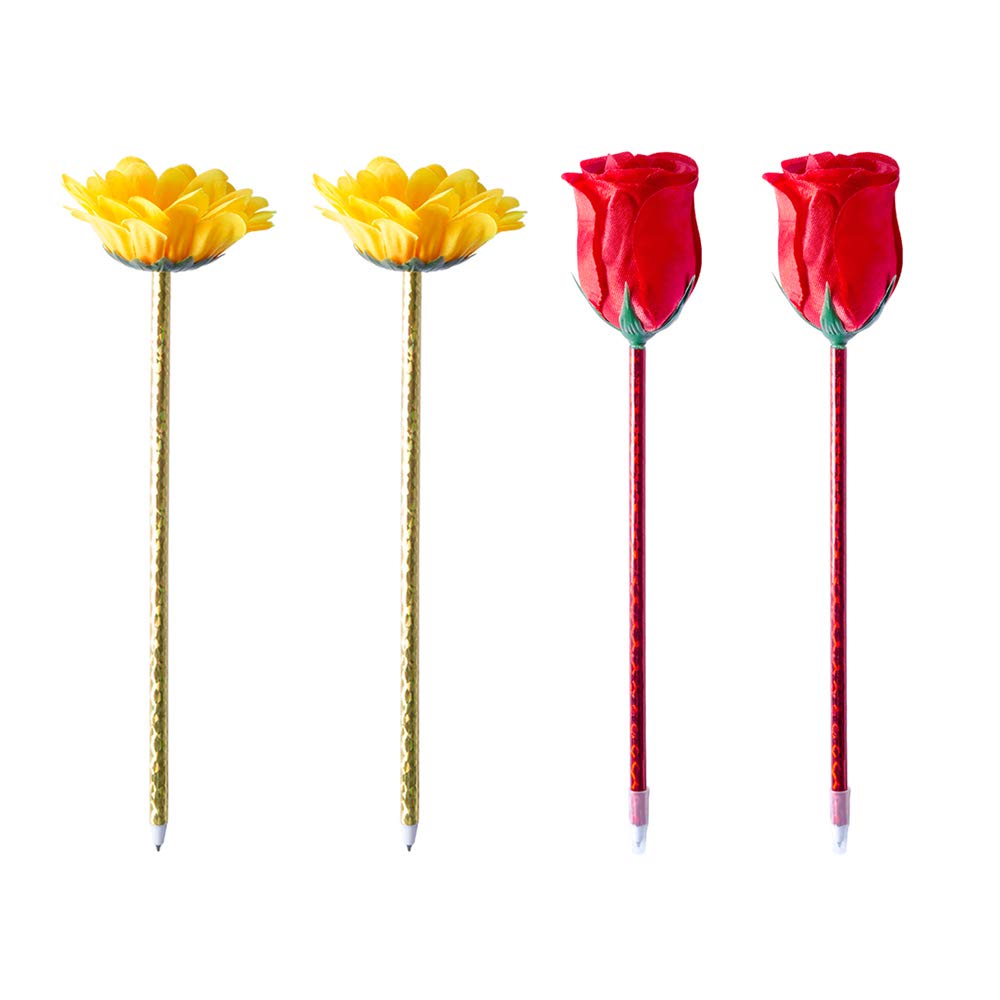 originelles Kugelschreiber-Set im Blumen-Design versch. Ausführungen zur Auswahl für Büro und Schreibtisch von notrash2003 (Sonnenblumen/Rosen)