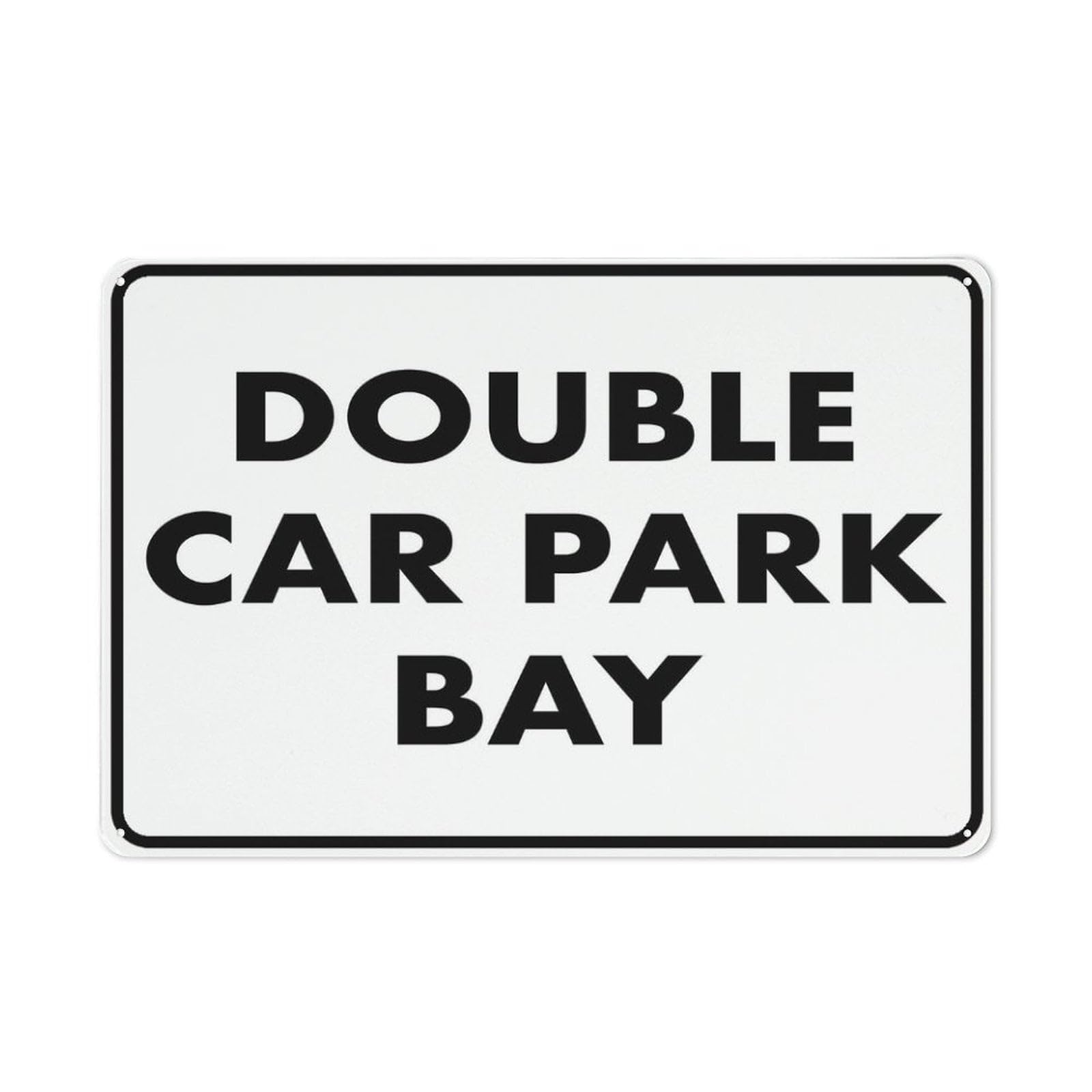 peiyeety Double Car Park Bay Business Sign 8"x12" Rust-Free Aluminum UV Printed, 4 Pre-Drilled Holes, Durable & Weatherproof​