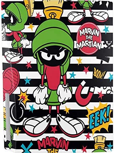 Skinit Decal Gaming Skin Compatible with PS5 Bundle - Officially Licensed Looney Tunes Marvin The Martian Striped Patches Design