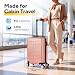 WORLD EXPLORER Cabin Suitcase 55x40x20cm, 34L Carry-On Cabin Bag, Rose Gold