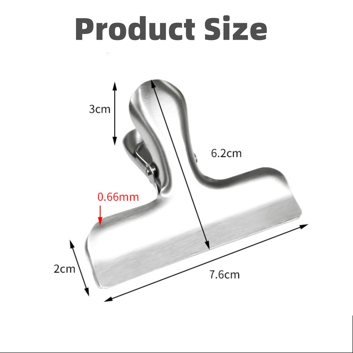 5 Pezzi Clip Per Cibo Sacchetti, Clip Per Chip In Acciaio Inossidabile