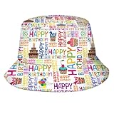 Happy Birthday Bucket Hat for Women Men It's My Birthday Fisherman Hat Fashion Summer Travel Beach Sun Caps