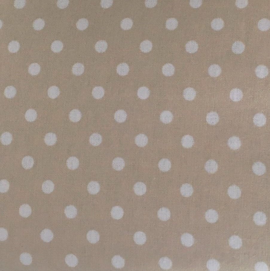 Snugglemore Luxury 100% Brushed Cotton Flannelette Pillowcase Pair (Natural Polka Dot)
