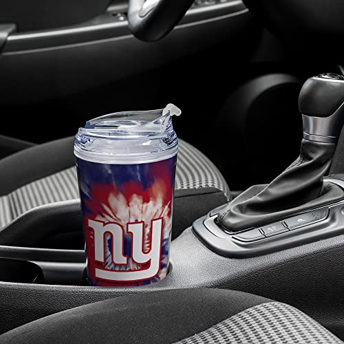 Image of Rico Industries NFL Football Glitter 24oz Acrylic Glitter Tumbler with Hinged Lid, Officially Licensed Double Wall Tumbler with Straw