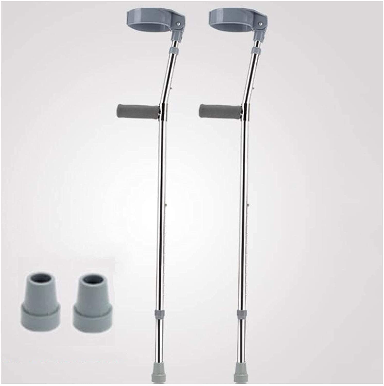 Muletas del antebrazo par de muletas de Codo de Doble manija de Doble manija Ajustable muletas de antebrazo de Aluminio liviano para Adultos ambas Manos muleta de Brazo Ligero Presente