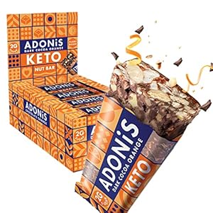 Adonis Keto Repen | Chocolade & Sinaasappel Snackbars | 1100% Natuurlijke Snacks, Koolhydraatarm, Veganistisch, Glutenvrij, Suikerarm, Paleo – Doos Van 16