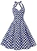 Dressystar Women Vintage Polka Dot Swing Party Picnic Costume Dresses Halter