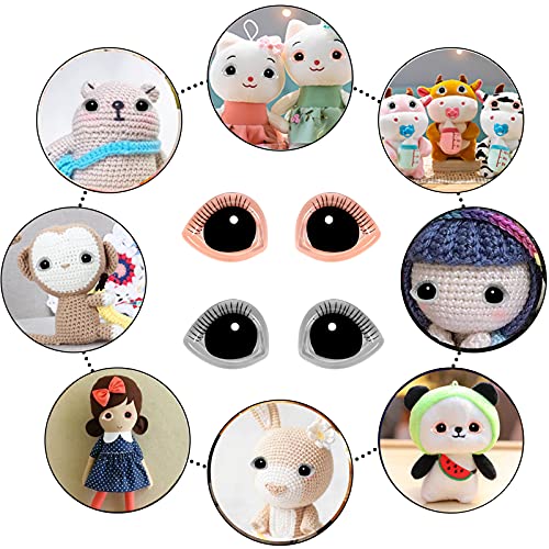 TOAOB 40 Set Occhi di Sicurezza Rosa e Grigio