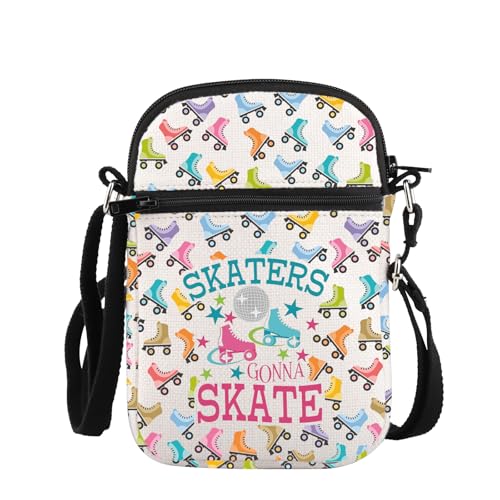 PLITI Roller Skating Gift Roller Skater Gift Roller Skating Lover Gift Skaters Gonna Skate Crossbody Bag For Women