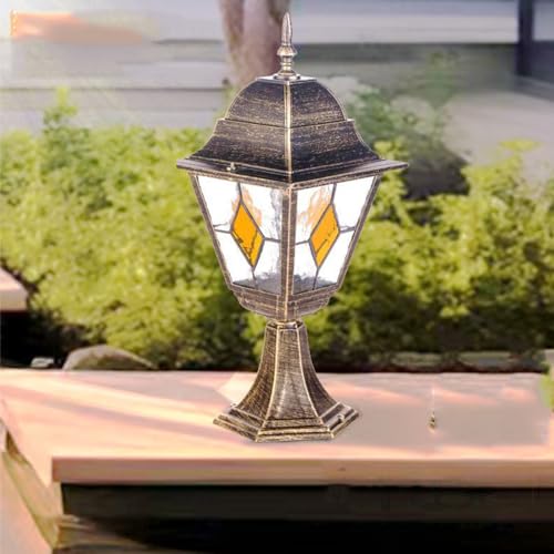 Lámpara de base rústica en vidrio antiguo