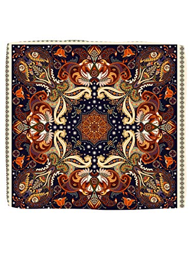 Image of BLACKSMITH Paisley and Floral Printed Italian Pocket Square for Men and Boys, for traditional Indian Wear like Bandhgala and Modi Jacket