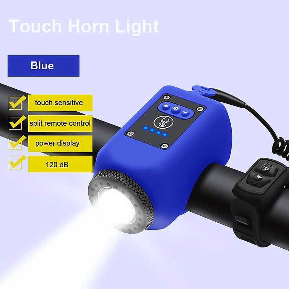 Luce della Bicicletta A LED con Clacson Elettrico MTB Mountain Bike Bell Headlight USB Ricaricabile Road Cycling Front Lamp Bike Accessori