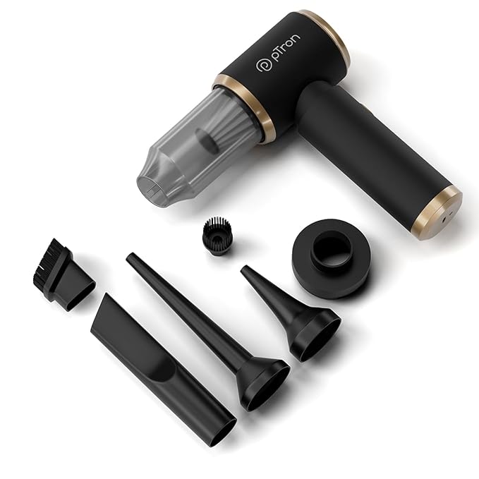 pTron NeoVac X2 18kPA Powerful Suction 110W Cordless Handheld Car/Home Vacuum Cleaner with Blower, BLDC Silent Motor, HEPA Filter, Compact & Lightweight, Rechargeable, Multiple Attachments (Black)