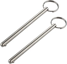 2 Pack Quick Release Pin, Diameter 5/16"(8mm), Overall Length 4.72"(120mm), Usable Length 4.13"(105mm), Full 316 Stainless Steel, Bimini Top Pin, Marine Hardware