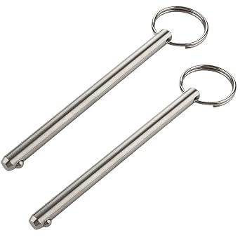 2 Pack Quick Release Pin, Diameter 5/16"8mm, Overall Length 4.72"120mm, Usable Length 4.13"105mm, Full 316 Stainless Steel, Bimini Top Pin, Marine Hardware