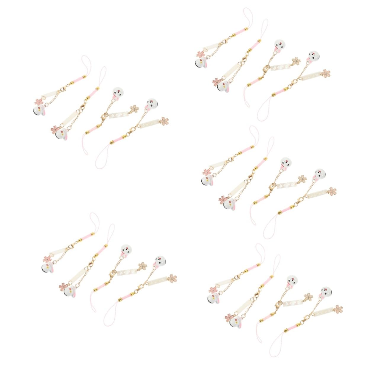 Gadpiparty 20pièces Pendentif Lapin avec Cloche Et Décoration De Lanière pour Téléphone Accessoire Kawaii pour Et Clé