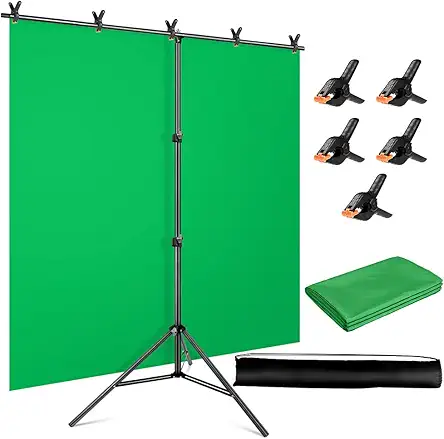 Green Screen Backdrop Kit with Stand 5ft X...