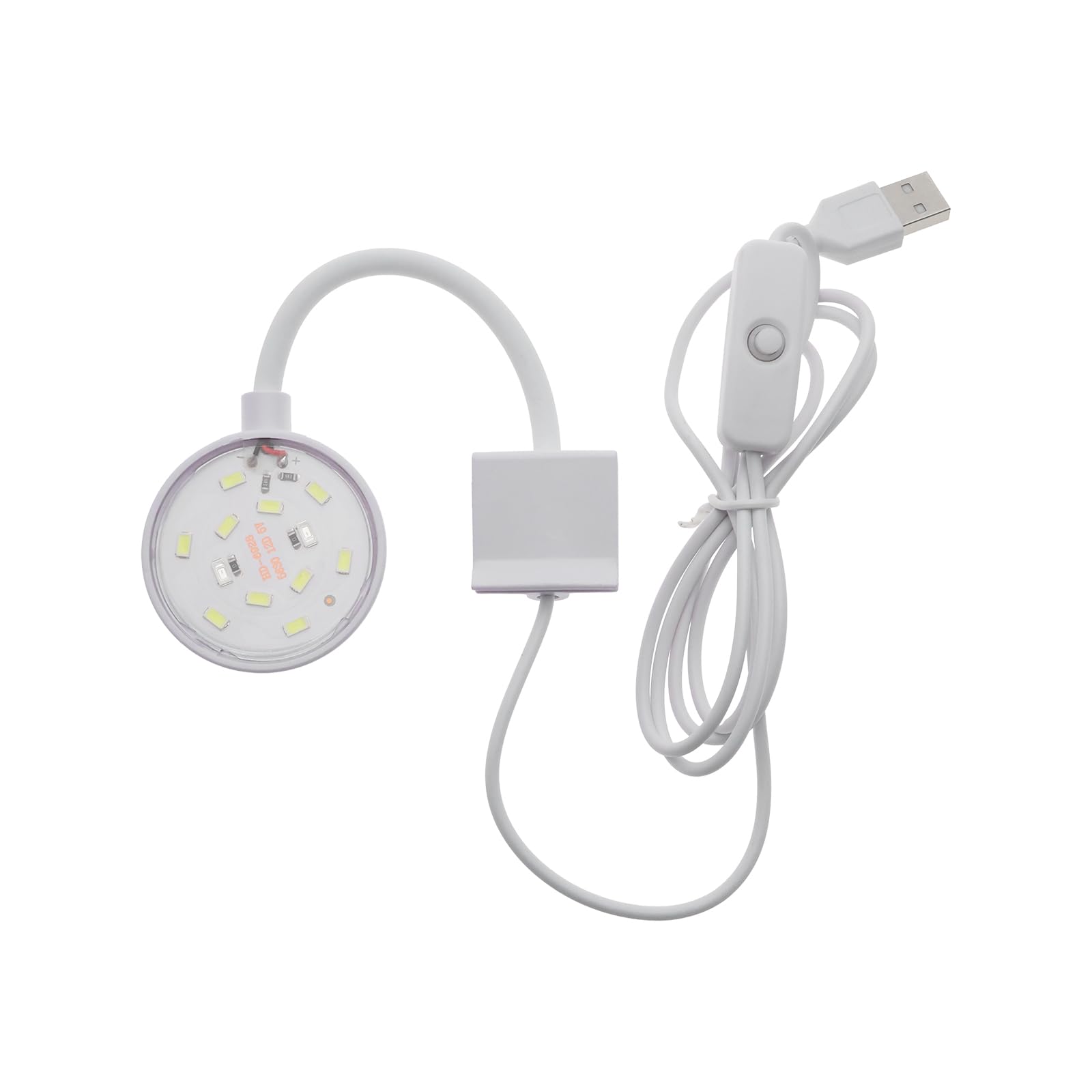 5W Mini Aquarium USB Led Light with Power Switch for Small Fish Shrimp Tank Freshwater Planted Live Plant Grow Fish Tank Clip Light White