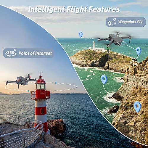 Tucok 90 Mins Drones With Camera For Adults,4K Uhd Camera,3 Batteries Long Flight Time,Brushless Motor,Gps Auto Return,Circle Fly,Fpv Drones Quadcopter With 5Ghz Wifi Fpv Live Video For Beginners,Carrying Case #TOP3