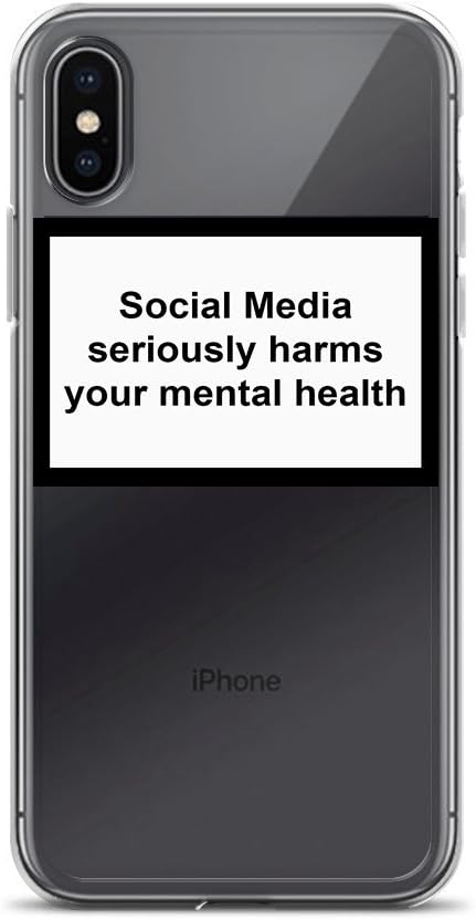 Stigma Sticker Social Media Seriously Harms Your Mental Health phone case for iPhone 6/6s7/7Plus/8/8Plus/X/Xs (iPhone X/Xs)