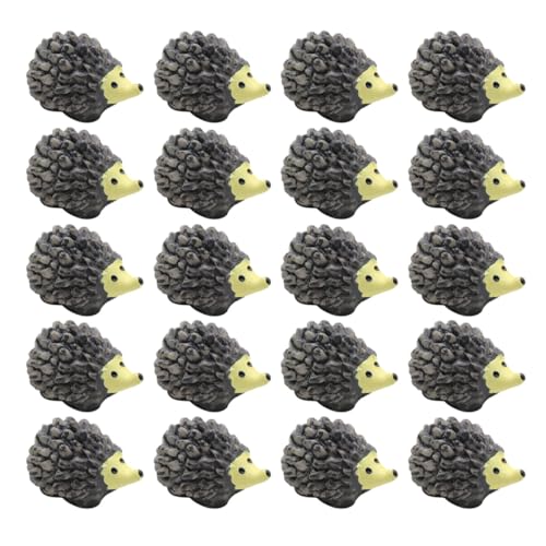 Angoily 20 Pièces Mini Ornments d'animaux Hérisson Décorations De Plantes en Pot pour Jardin Terrasse Intérieur Extérieur