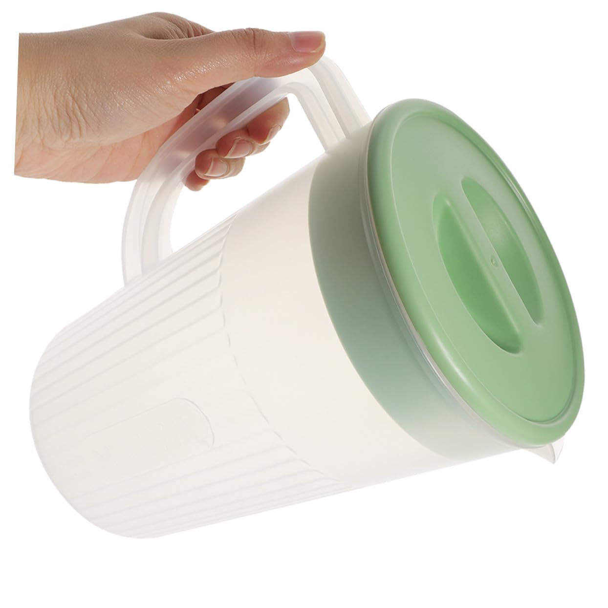 Cabilock 2piezas Jarra de Agua de Plástico Unidades con Tapa para Nevera Resistente al Calor para Té Limonada Helado y Bebidas Frías