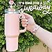 6pcs Silicone Straw Covers Cap for Stanley Cup Cute Reusable Pink Straw Toppers 10mm 0.4inch Compatible for Stanley 30 & 40 Oz Tumblers
