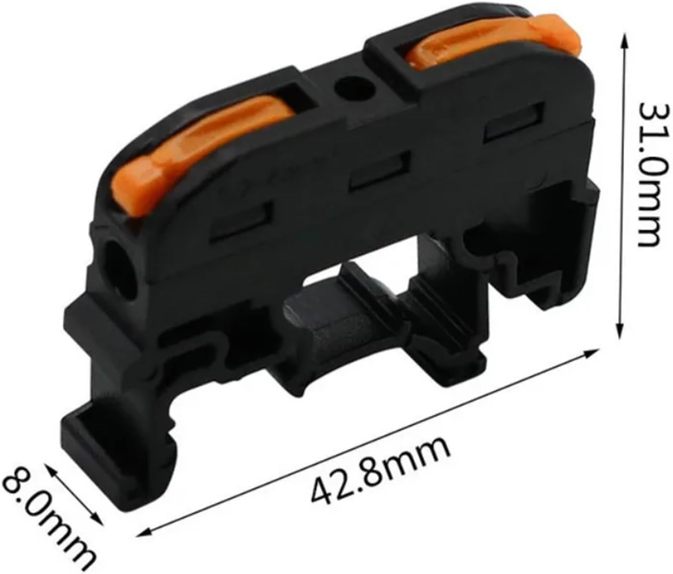 Din Rail Terminal Block Wire Connector 211 Quick Wire Compact Splicing Conductor Fast Cable Connector Mini Conductor 10pcs
