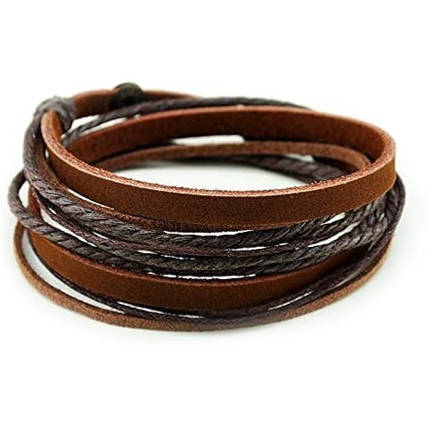 FRD.2Y Multilayer Leather Adjustable Bracelet Cover