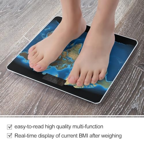 Báscula Digital de Baño con Mapa Mundial Impreso miniatura 5