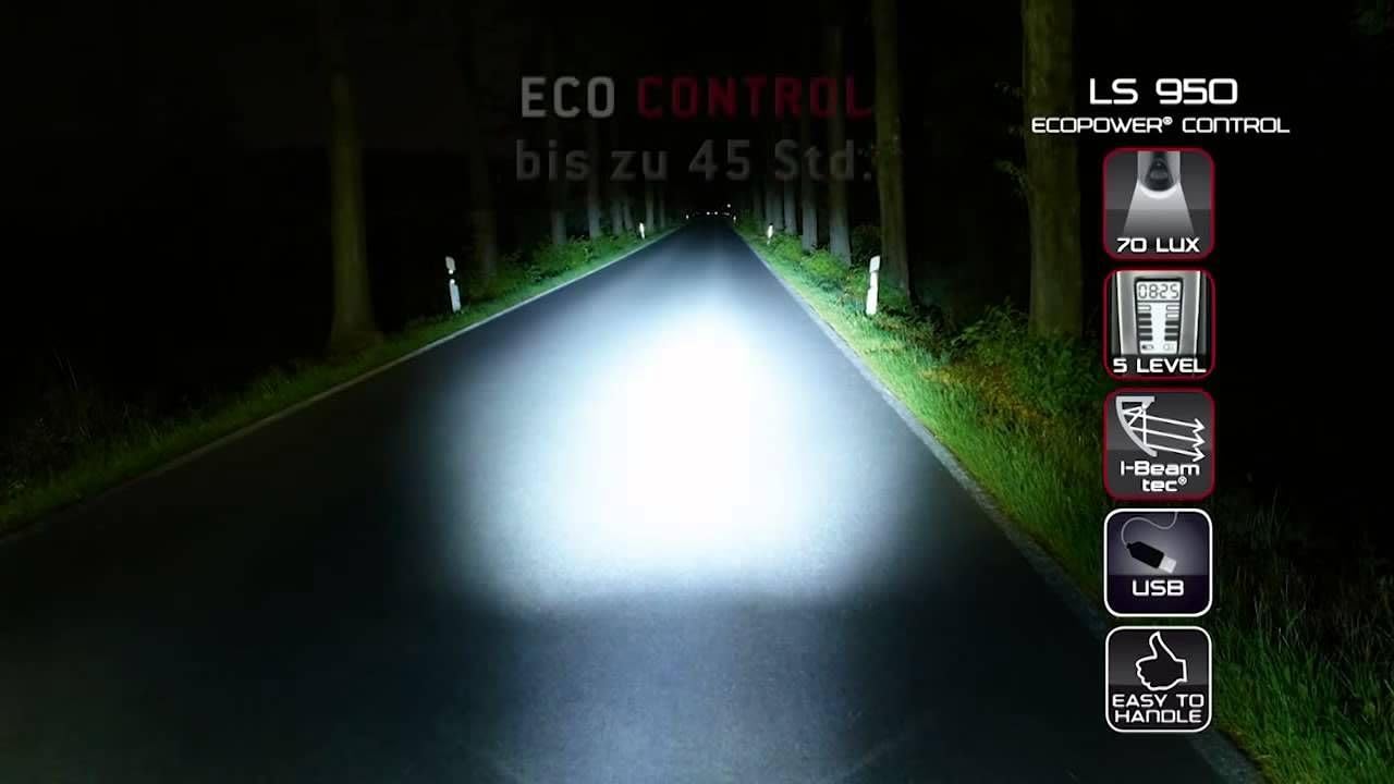 TRELOCK Fahrradlicht LS 950 Control Ion – 70 Lux – USB Aufladbar – 90 m Sichtweite – StVZO zugelassen