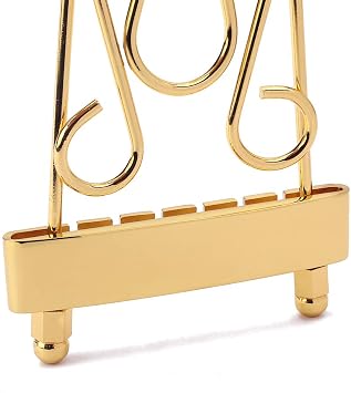 Alnicov 6 String Archtop Guitar Trapeze Tailpiece with Wired Frame Hollow Semi Hollow Electric Guitar Gold