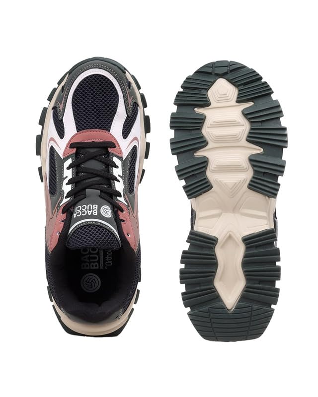 Image of Bacca Bucci HYPERMAX Men's Chunky Sneakers | Rugged Lifestyle Shoes with Mesh Upper, EVA Midsole & Heavy Grip Rubber Outsole | Streetwear, Walking & Everyday Wear