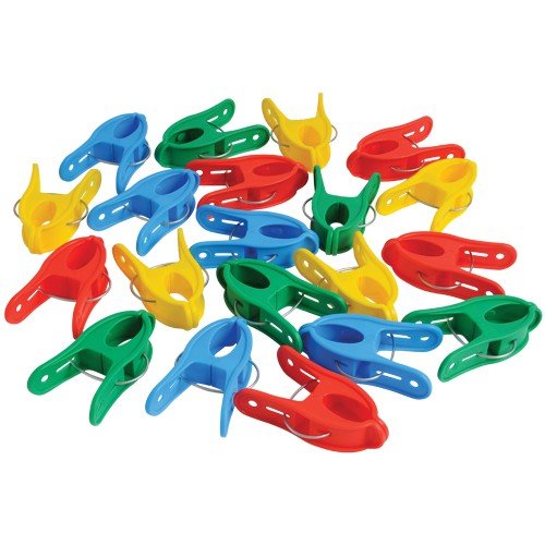 Constructive Playthings-Edx-89 E-Z Open Giant Clips, Set Of 20, Multicolor #TOP21