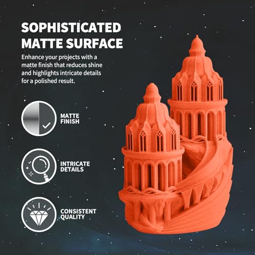 Image of OVERTURE Rock PLA Filament 1.75mm, Marble PLA 3D Printer Filament 1kg Spool (2.2lbs), Dimensional Accuracy + /- 0.02 mm, Fit Most FDM Printer (Mars Red)