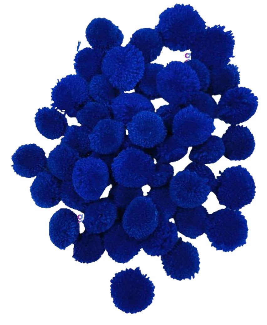 Colorful Wool Pom Poms - Orange (200) -7 Colorful Wool Pom Poms - Orange (200) -7