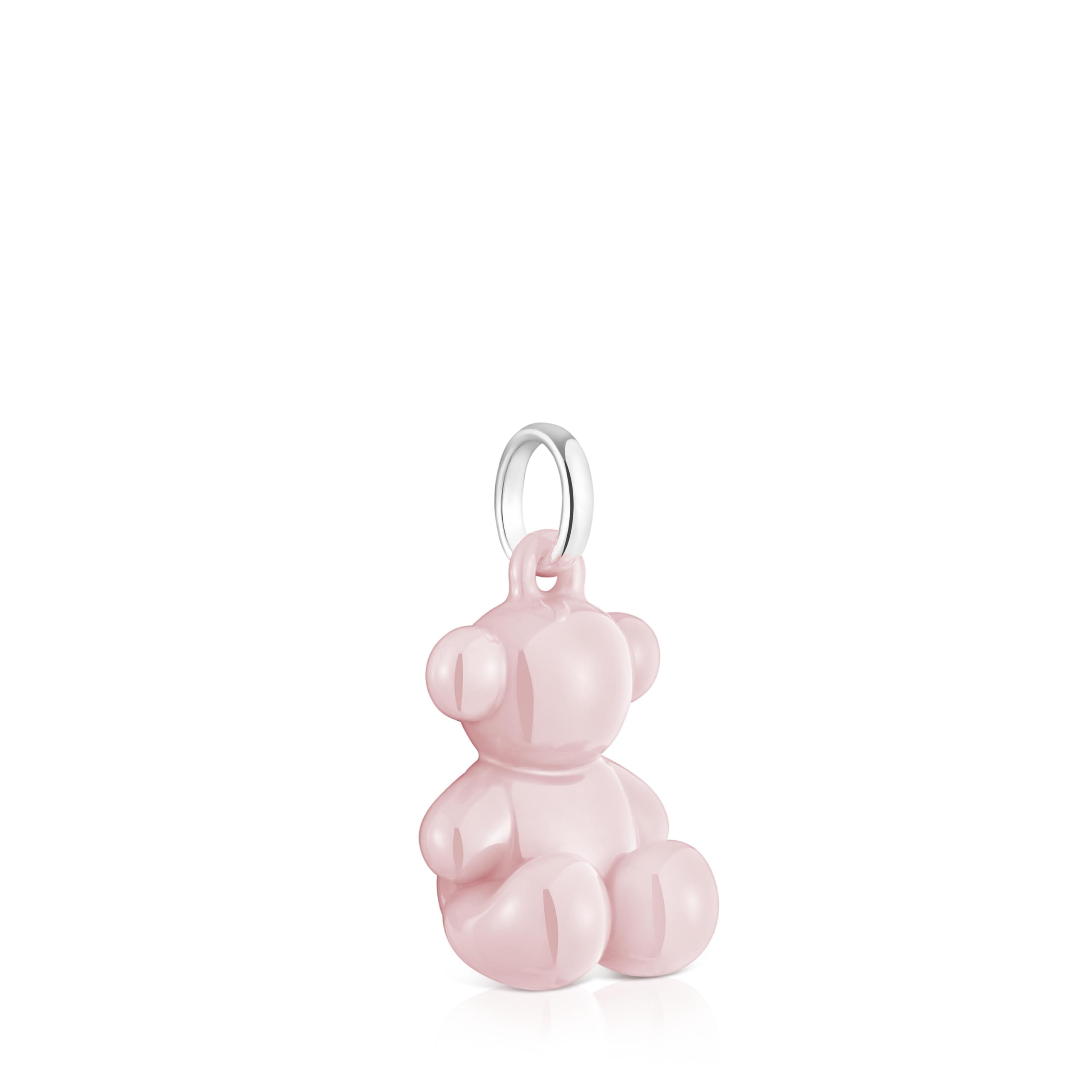 TOUS Colgante oso de plata y cerámica rosa, Para Mujer, Colección Bold Bear